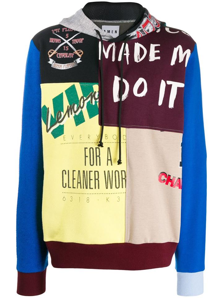 Amen Patchwork Hoodie - Yellow