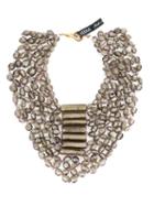 Afroditi Hera Layered Necklace, Women's, Metallic