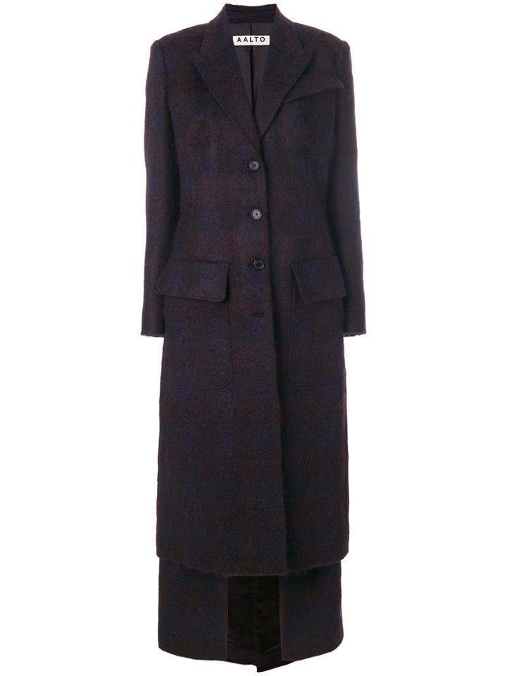 Aalto Long Buttoned Coat - Blue