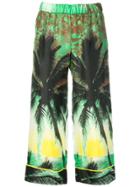 P.a.r.o.s.h. Tropical Print Palazzo Trousers - Green
