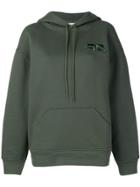 Courrèges Oversized Logo Hoodie - Green