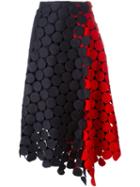 Marni Dot Macramé A-line Skirt, Women's, Size: 38, Blue, Cotton/viscose