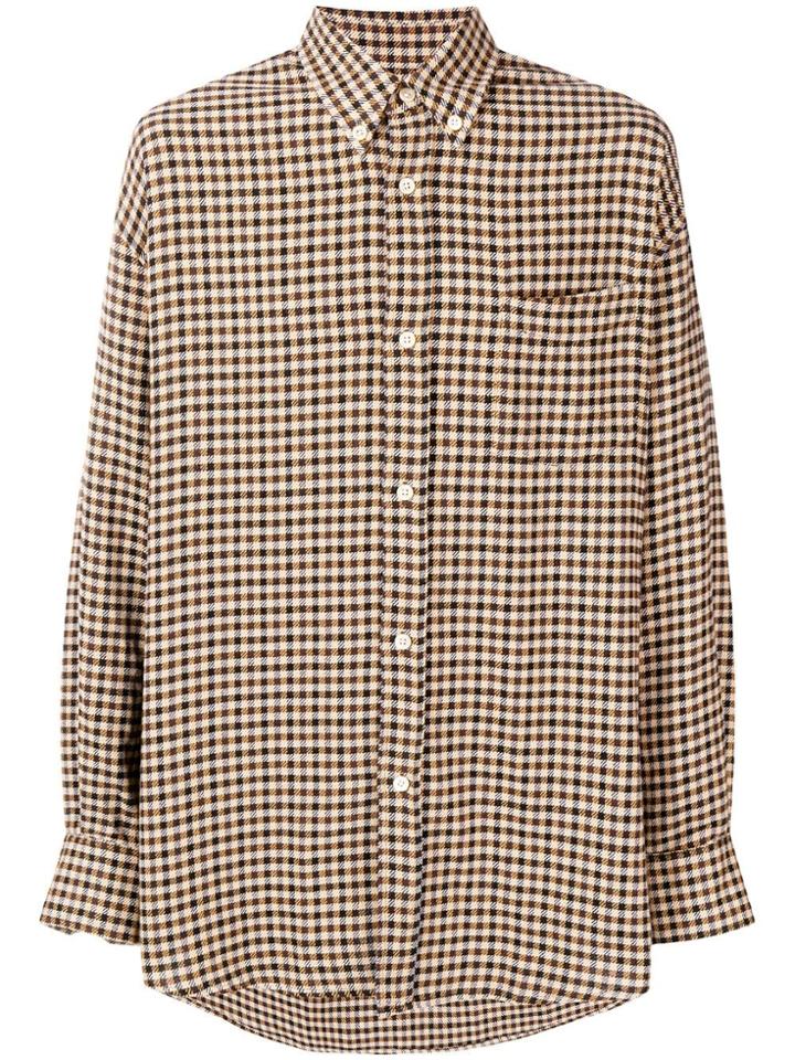 Our Legacy Checked Button-down Shirt - Brown