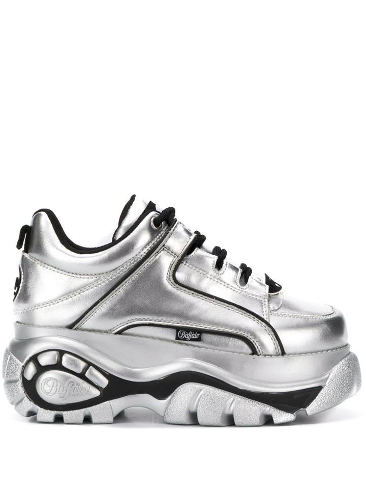 Buffalo Low-top Platform Trainers - Silver