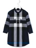 Burberry Kids Check Shirt Dress, Girl's, Size: 10 Yrs, Blue