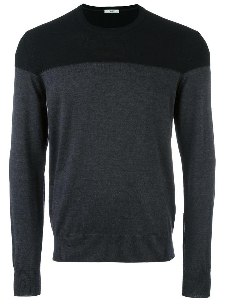 Paolo Pecora Crew Neck Jumper, Men's, Size: Xl, Grey, Virgin Wool