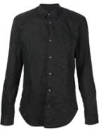 Maison Margiela Creased Effect Shirt, Men's, Size: 40, Black, Cotton/polyester