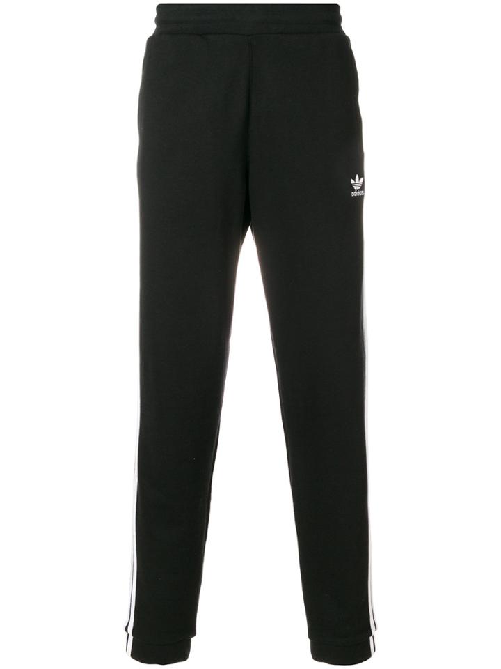 Adidas Classic Striped Tracksuit Bottoms - Black