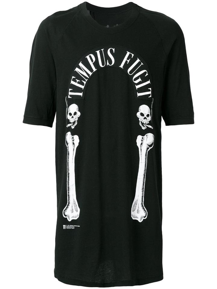 11 By Boris Bidjan Saberi Tempus Fugit T-shirt - Black