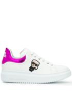 Karl Lagerfeld Appliqué Sneakers - White