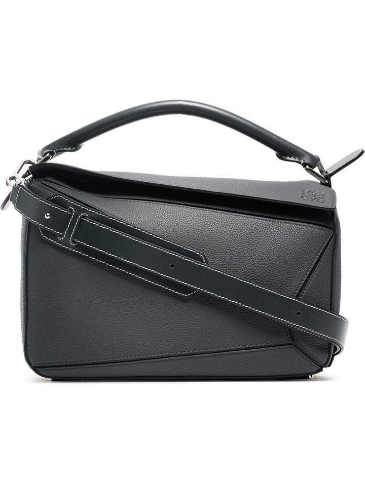 Loewe Grey Puzzle Leather Shoulder Bag