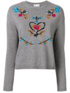 Red Valentino Embroidered Jumper - Grey