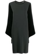 Antonelli Velvet Sleeved Dress - Black