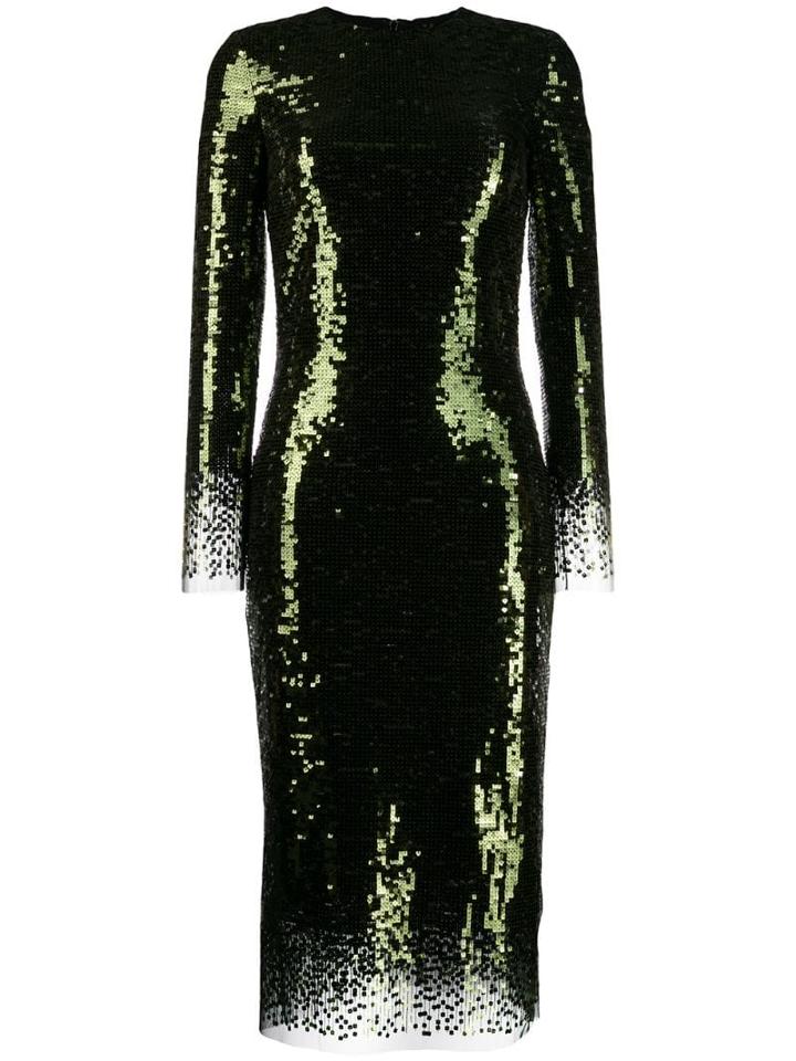 Ermanno Scervino Sequin Midi Dress - Green