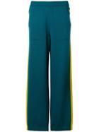 Barrie Side Stripe Knitted Joggers - Blue