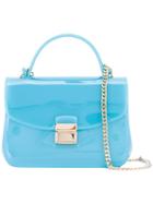 Furla 'candy Bauletto' Flap Bag, Women's, Blue, Pvc