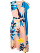Delpozo Floral Print Dress - Pink