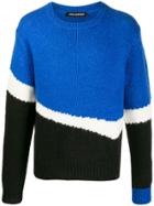 Neil Barrett Colour-block Jumper - Blue
