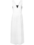 Fleur Du Mal - Pique Plunge Jumpsuit - Women - Silk - 2, White, Silk