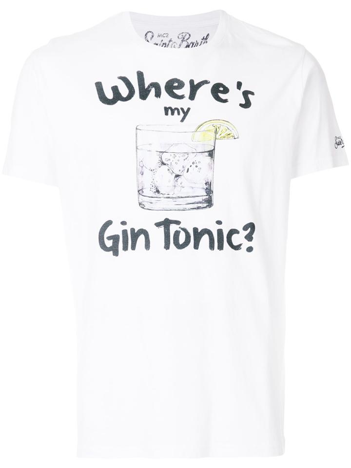Mc2 Saint Barth Gin Tonic Print T-shirt - White