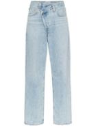 Agolde Cross-over Straight-leg Jeans - Blue