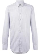 Dolce & Gabbana Striped Shirt, Men's, Size: 40, Blue, Cotton