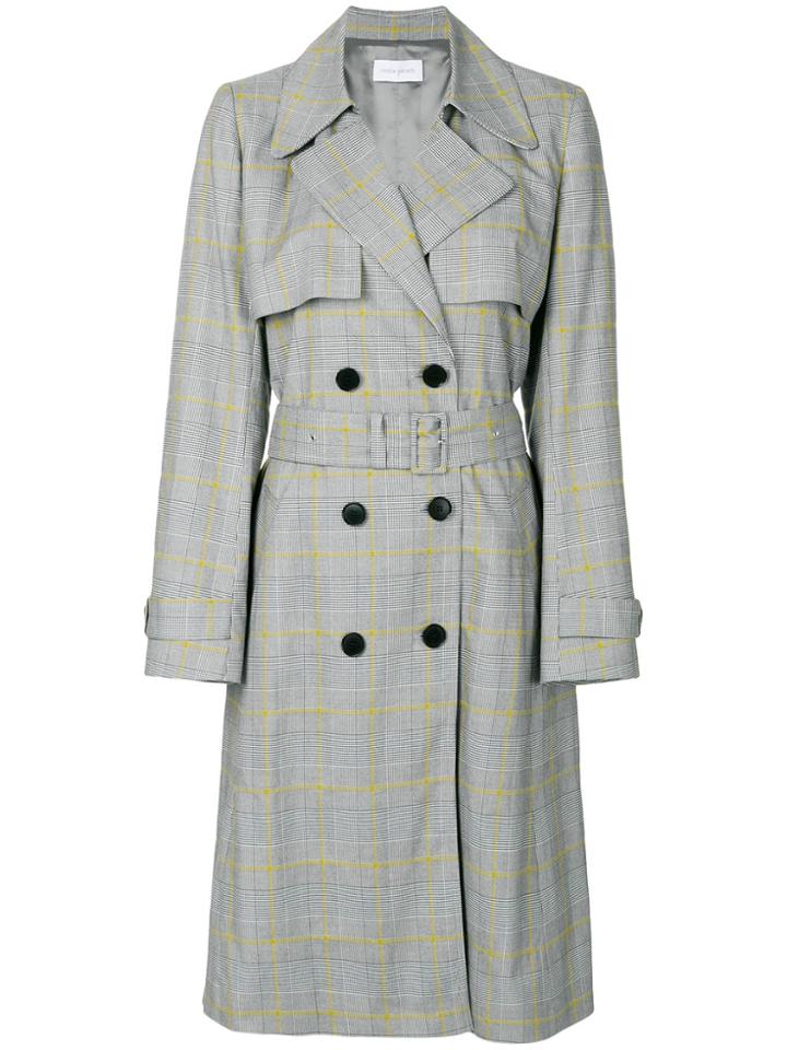 Christian Wijnants Checked Belted Trench - Grey