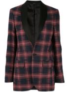 R13 Checked Single-breasted Blazer - Red