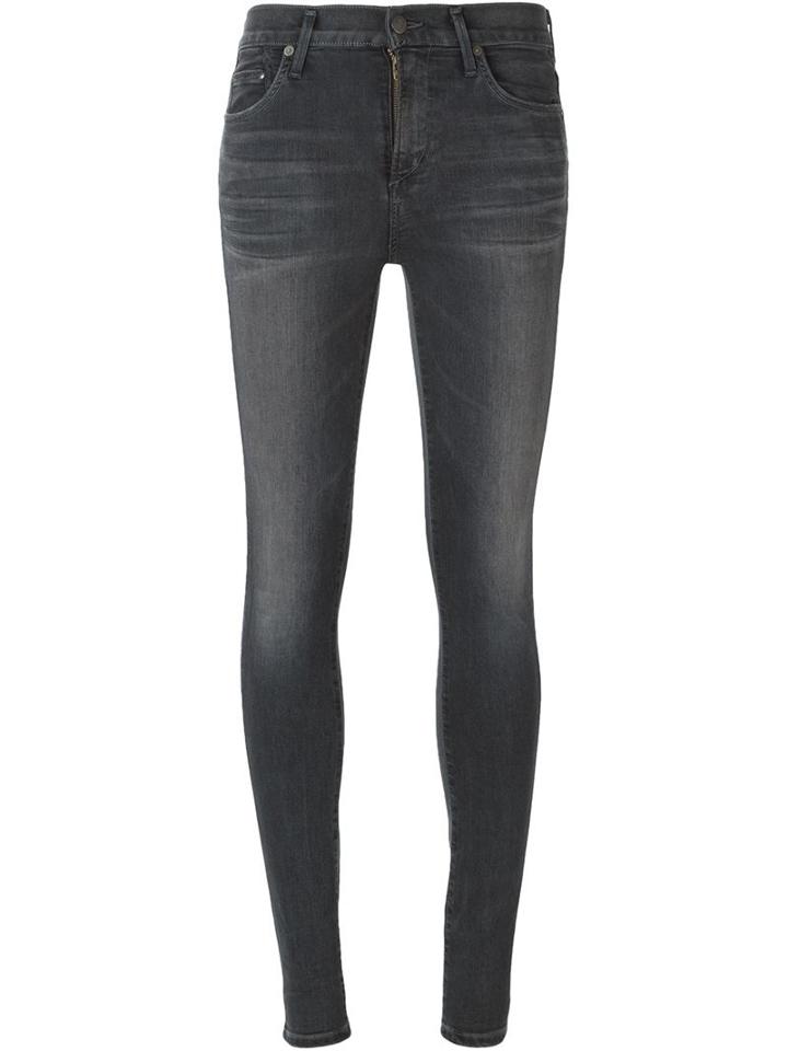 Citizens Of Humanity Washed Skinny Jeans, Women's, Size: 26, Grey, Cotton/polyester/spandex/elastane