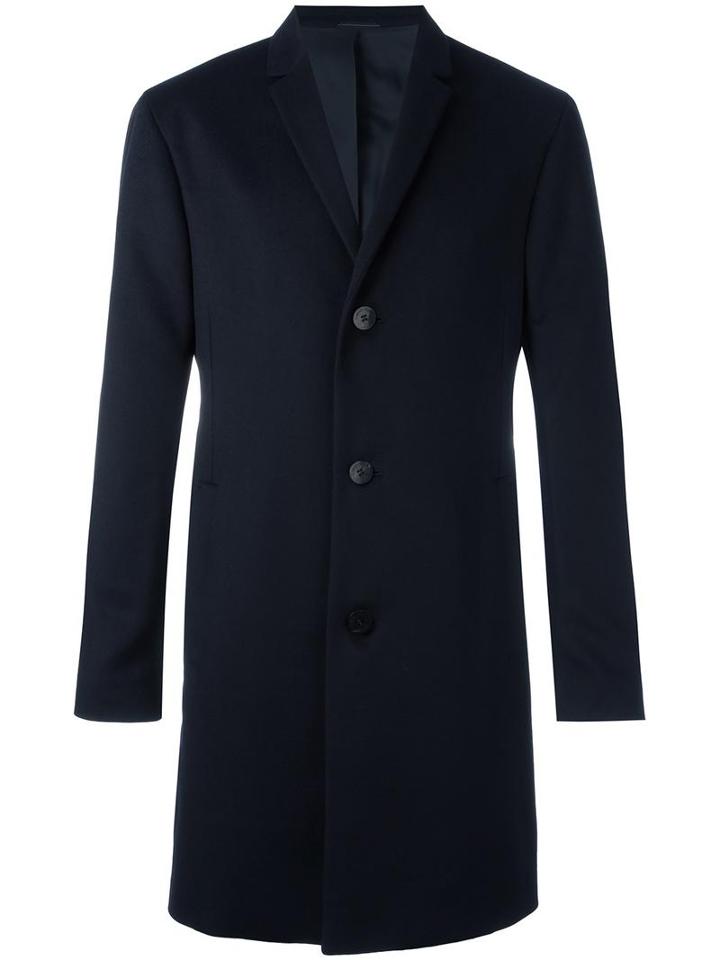 Calvin Klein 'carlo' Coat, Men's, Size: 48, Blue, Polyester/viscose/cashmere/virgin Wool