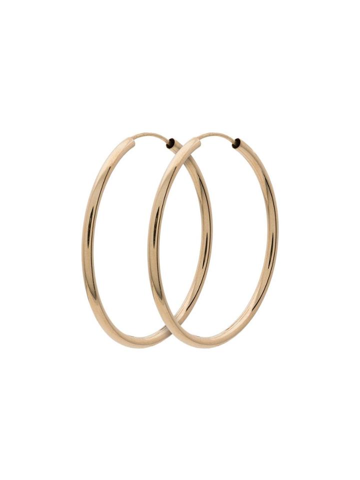 Jacquie Aiche Smooth 14kt Gold Hoop Earrings