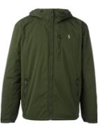Polo Ralph Lauren Logo Embroidered Hooded Jacket, Men's, Size: Medium, Green, Polyester/nylon/feather Down