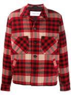 Calvin Klein Oversized Plaid Shirt Jacket - Red