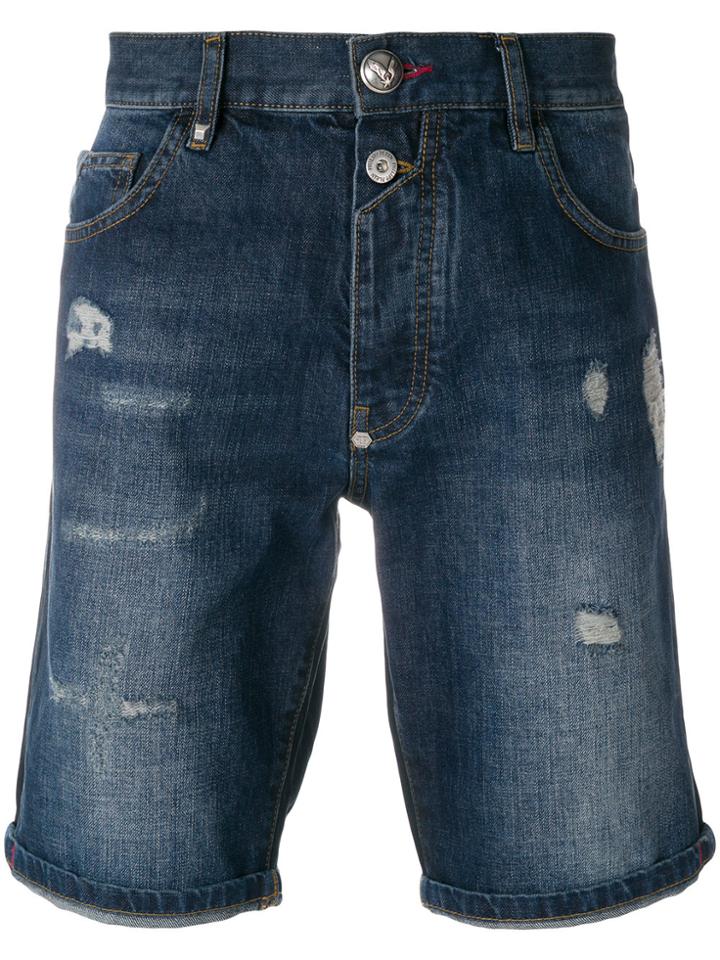 Philipp Plein Gotham Shorts - Blue