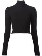 A.l.c. Cropped Jumper, Women's, Size: Large, Black, Polyester/merino