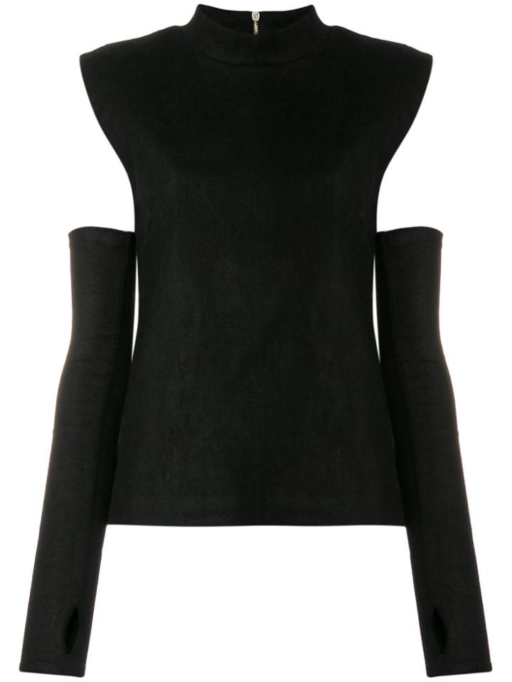 Andrea Ya'aqov Rear Zip Tank Top - Black