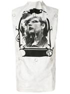 Raf Simons Sleeveless Graphic Print Top - White
