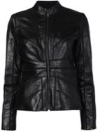 Zac Zac Posen 'veronica' Jacket, Women's, Size: Small, Black, Polyester/spandex/elastane/lamb Nubuck Leather