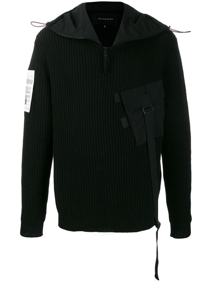 Tobias Birk Nielsen Zipped Neck Jumper - Black