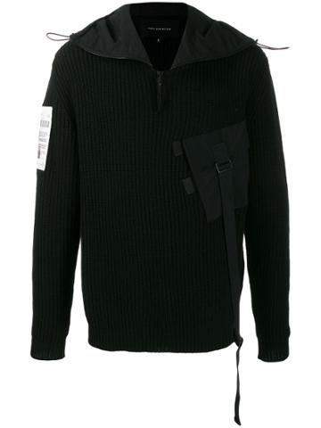 Tobias Birk Nielsen Zipped Neck Jumper - Black