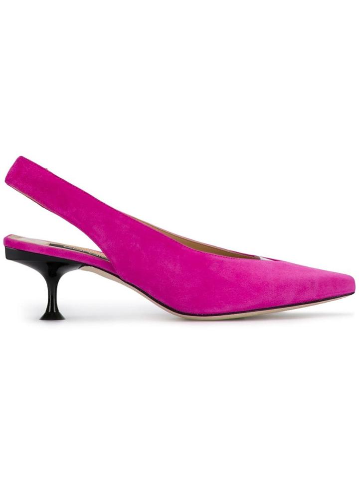 Sergio Rossi Slingback Pointed-toe Pumps - Pink