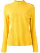 Cédric Charlier 'runaway' Pullover, Women's, Size: 40, Yellow/orange, Polyamide/virgin Wool