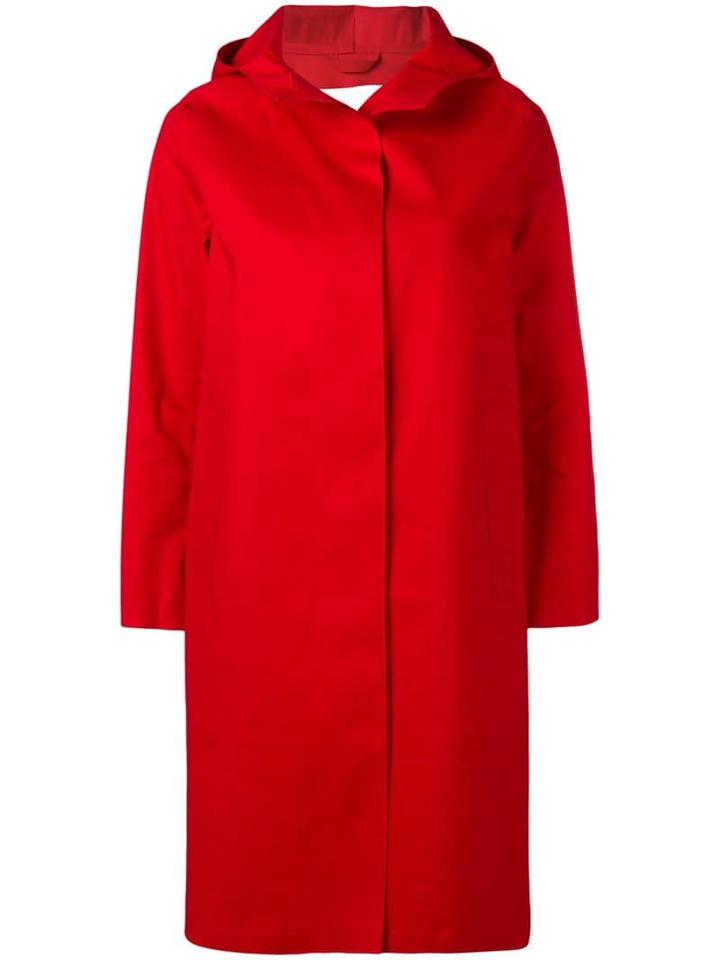 Mackintosh Berry Red Bonded Cotton Hooded Coat Lr-021
