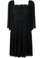 Dolce & Gabbana Embellished Silk Crepe Dress - Black