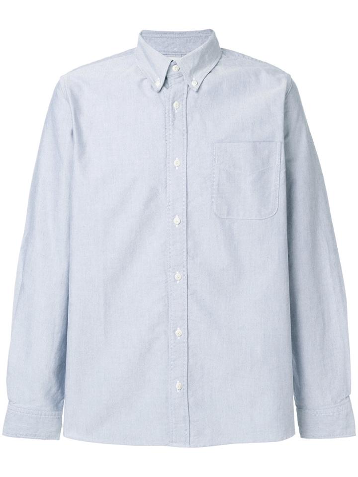 Visvim Contrast Elbow Patch Shirt - Blue