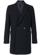 Eleventy - Double-breasted Midi Coat - Men - Nylon/acetate/virgin Wool - 52, Blue, Nylon/acetate/virgin Wool