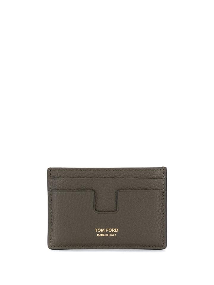 Tom Ford Pebbled Texture Card Holder - Brown