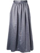 Ingie Paris Woven Effect Full Skirt, Women's, Size: 46, Grey, Acrylic/polyester/wool/polyimide