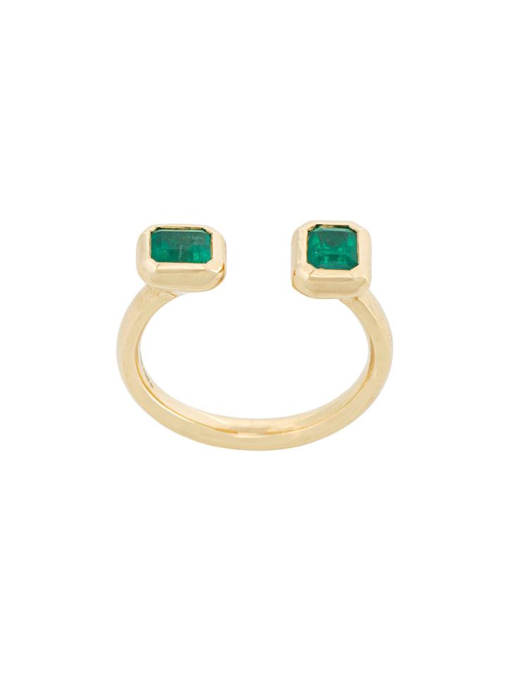 Jemma Wynne Limited Edition Colombian Open Ring - Green