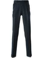 Brioni Tailored Trousers, Men's, Size: 50, Blue, Virgin Wool